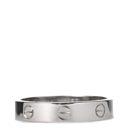 Cartier 18K White Gold 3.5mm LOVE Wedding Band Ring 57 8 1 of 4
