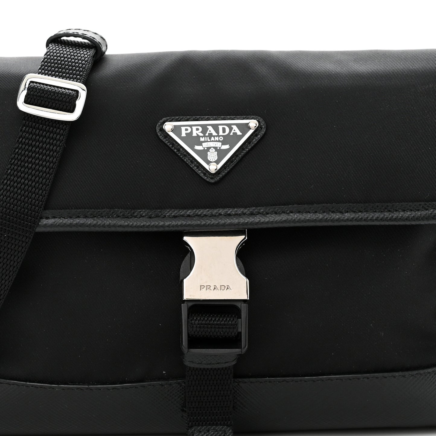 Re-Nylon Saffiano Smartphone Case Crossbody Black