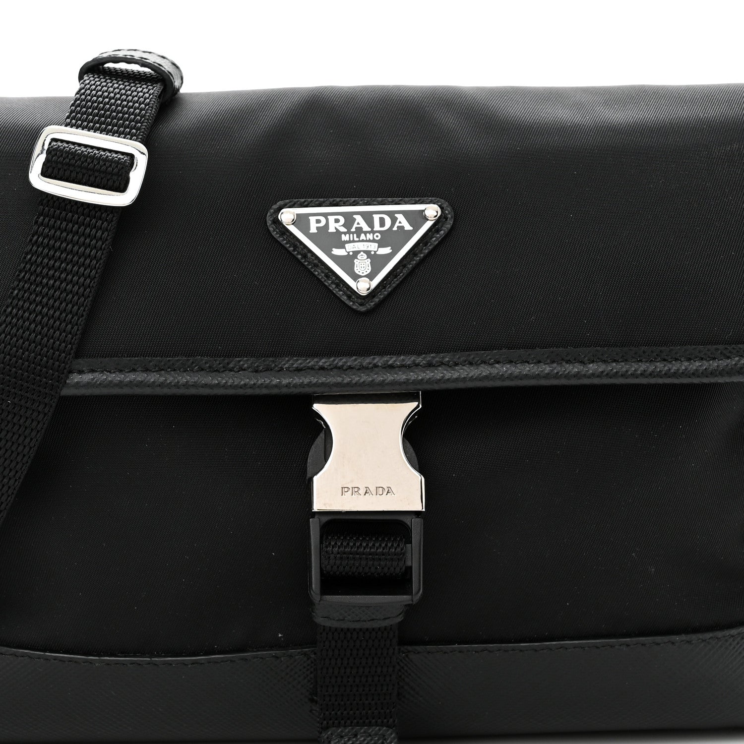 Prada Re-Nylon Saffiano Smartphone Case Crossbody Black 8 of 10