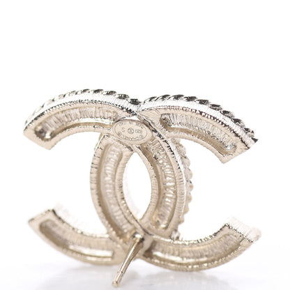Chanel Pearl Crystal April In Paris CC Earrings Light Gold 4 of 4