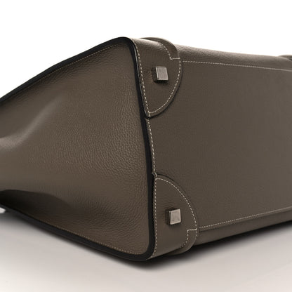 Celine Drummed Calfskin Mini Luggage Souris 8 of 9