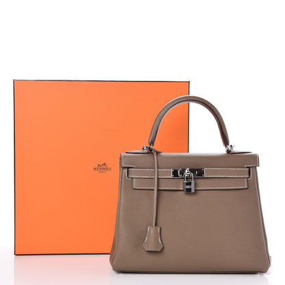 Hermes Togo Kelly Retourne 28 Etoupe 36 of 36