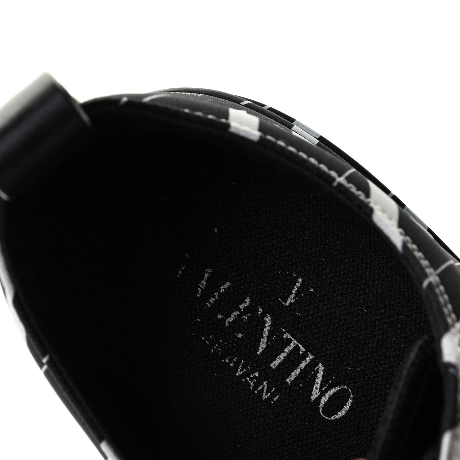Valentino Garavani Nylon Mens Allover VLTN Logo Sneakers 41 Black White 11 of 12