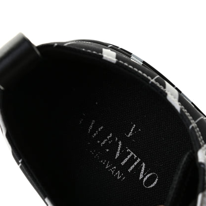 Valentino Garavani Nylon Mens Allover VLTN Logo Sneakers 41 Black White 11 of 12