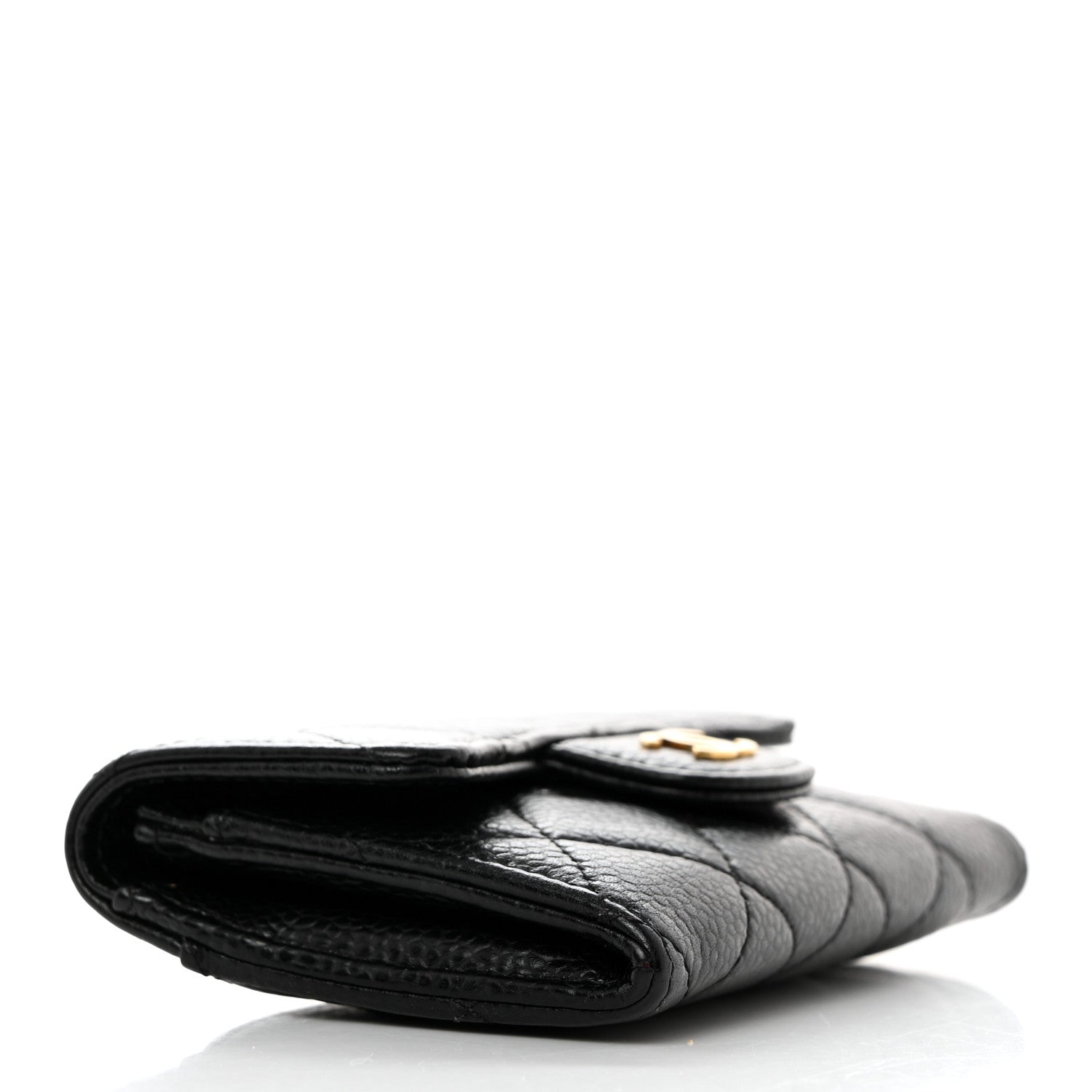 Chanel Caviar Quilted Flap Card Holder Wallet Black 4 of 9