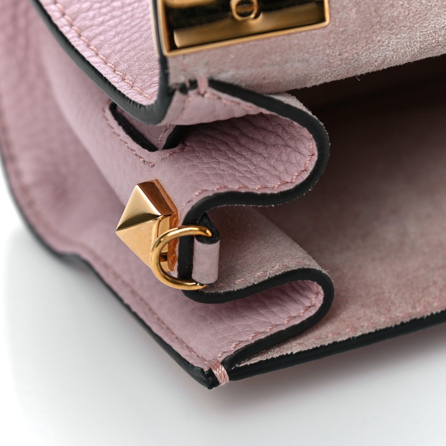 Valentino Garavani Grained Calfskin Mini My Rockstud Frame Bag Poudre 15 of 20