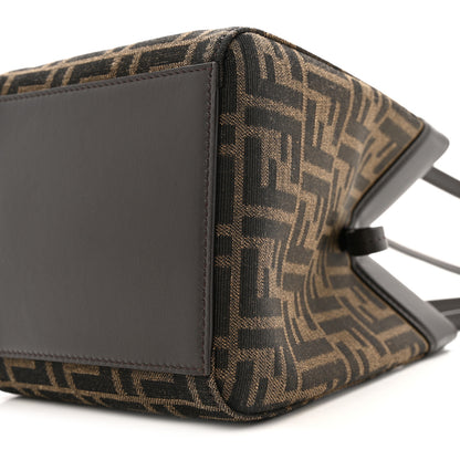 Fendi Fabric Jacquard Vitello Grace FF 1974 Mini Fendi Origami Tobacco Moro Ebano 10 of 11