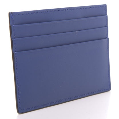 Fendi Vitello Elite Century Shadow Logo Card Holder Blue Neon 3 of 8