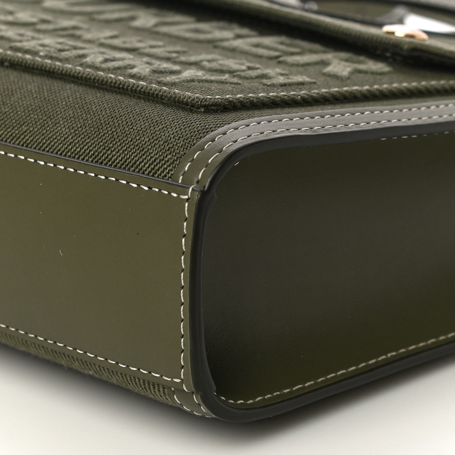 Burberry Canvas Calfskin Horseferry Print Mini Pocket Bag Dark Fern Green 9 of 10