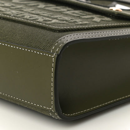 Burberry Canvas Calfskin Horseferry Print Mini Pocket Bag Dark Fern Green 9 of 10