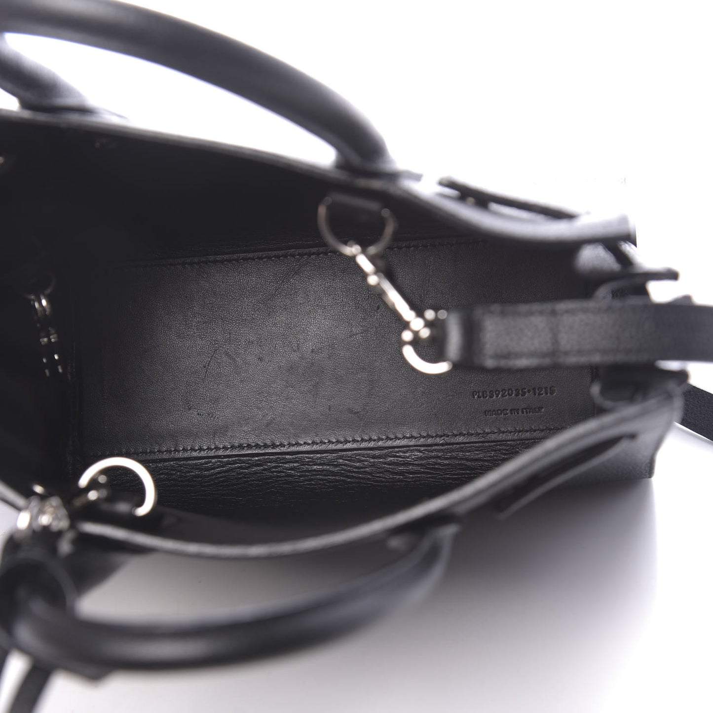 Grained Calfskin Nano Sac De Jour Black