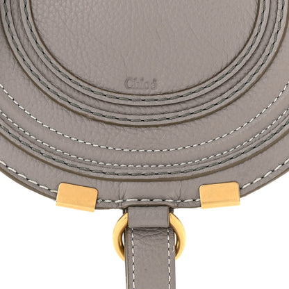 Chloe Grained Calfskin Small Marcie Saddle Bag Cashmere Grey 9 of 11