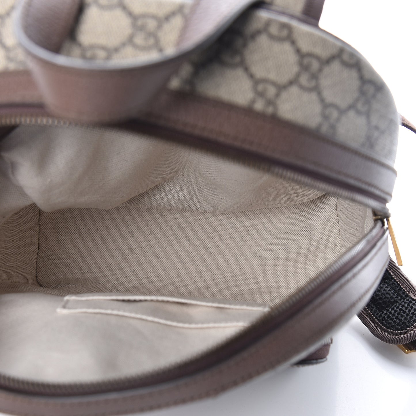 GG Supreme Monogram Calfskin Web Small Ophidia Day Backpack Beige Ebony New Acero