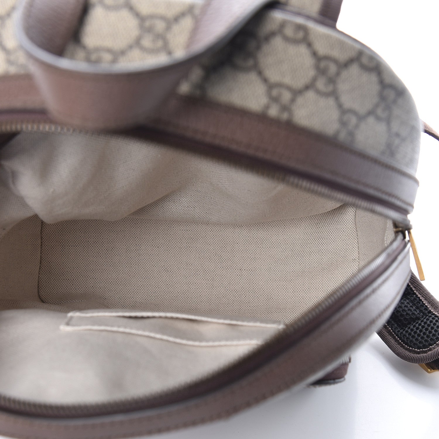 Gucci GG Supreme Monogram Calfskin Web Small Ophidia Day Backpack Beige Ebony New Acero 5 of 9