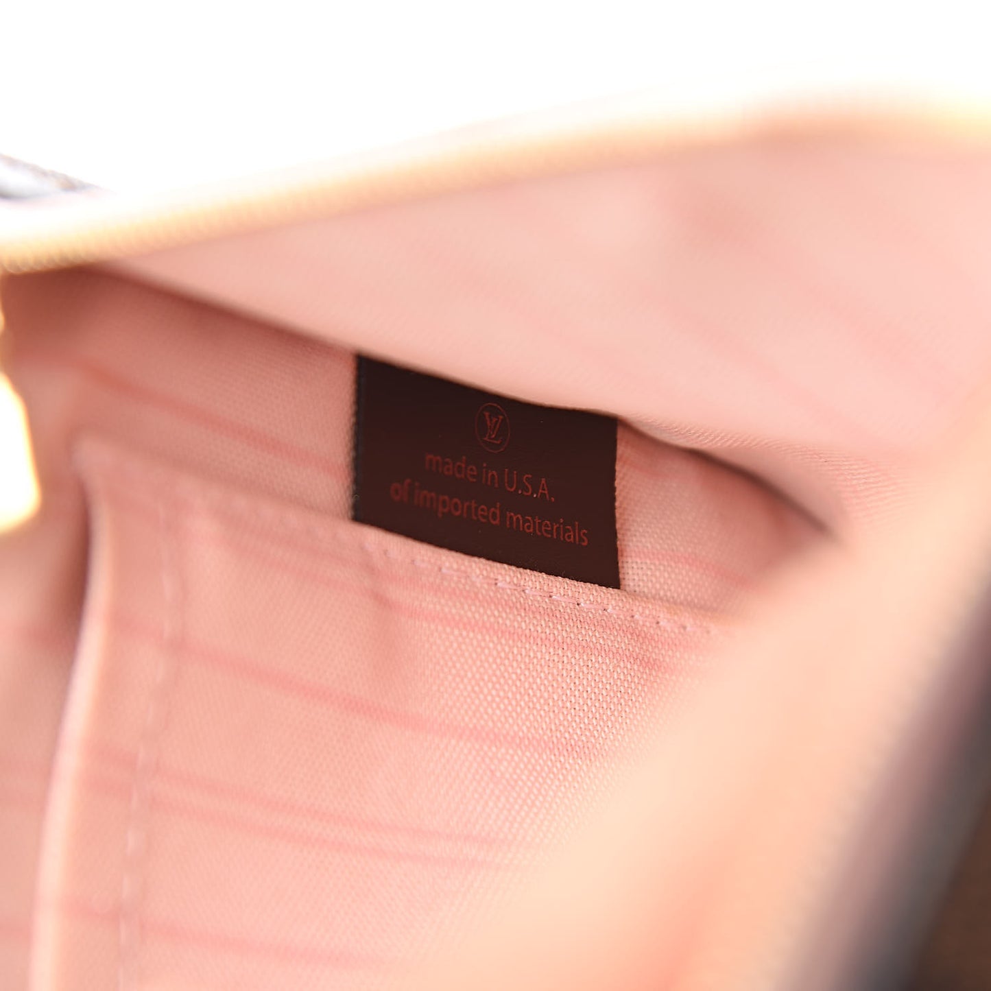 Damier Ebene Neverfull MM GM Pochette Rose Ballerine