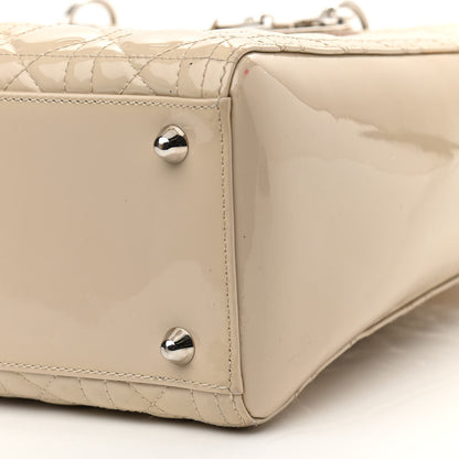 Christian Dior Patent Cannage Large Lady Dior Beige 8 of 15