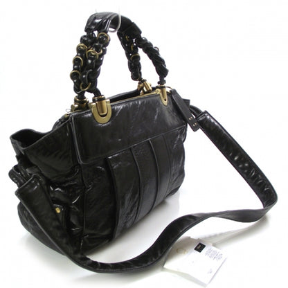 Chloe Leather Heloise Satchel Black 3 of 12