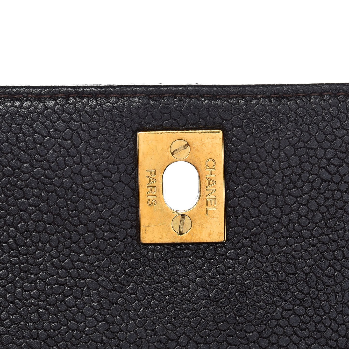 Caviar Quilted Jumbo Kelly Flap Dark Brown