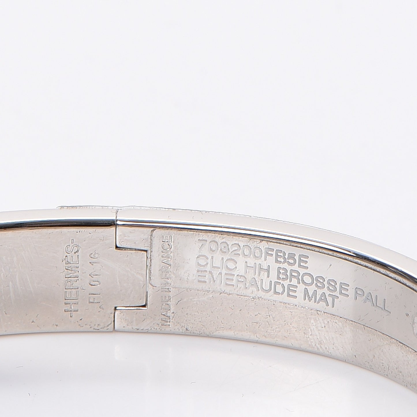 Matte Enamel Narrow Clic Clac HH Bracelet GM Emeraude