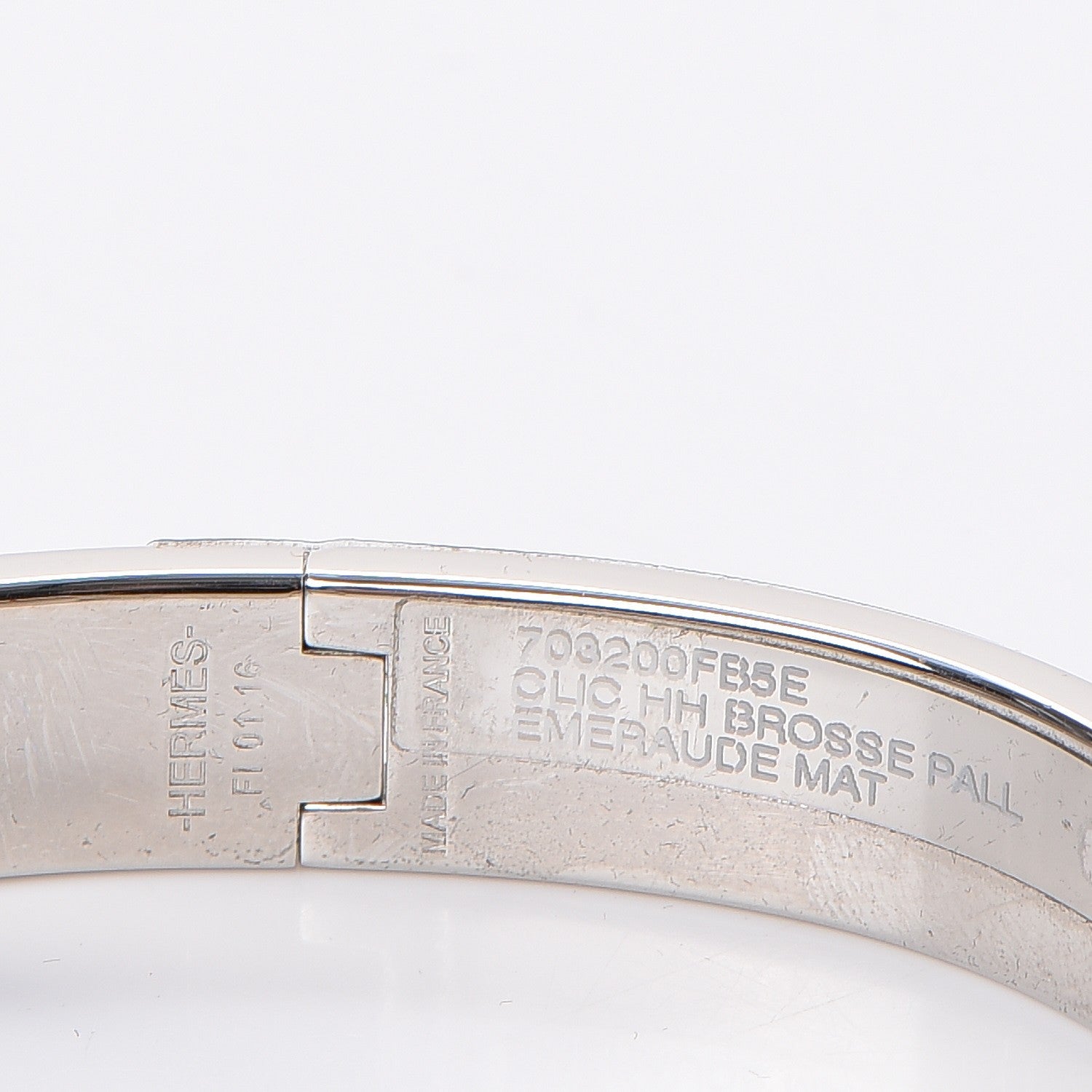 Hermes Matte Enamel Narrow Clic Clac HH Bracelet GM Emeraude 4 of 5