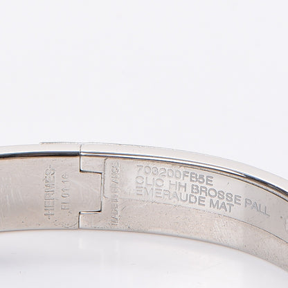 Hermes Matte Enamel Narrow Clic Clac HH Bracelet GM Emeraude 4 of 5