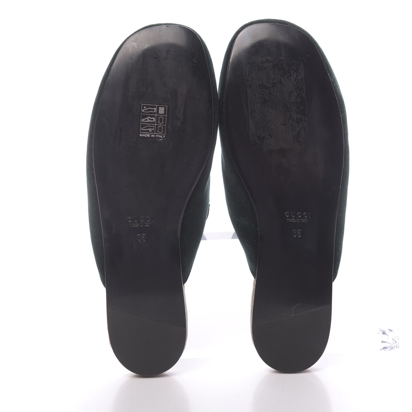 Velvet Crystal Snake Embroidered Womens Slippers 35 Dark Green