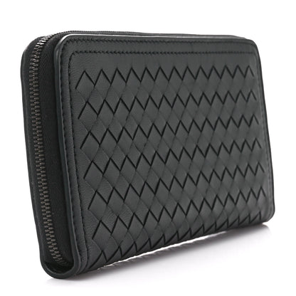 Bottega Veneta Nappa Intrecciato Zip Around Wallet Black 3 of 12