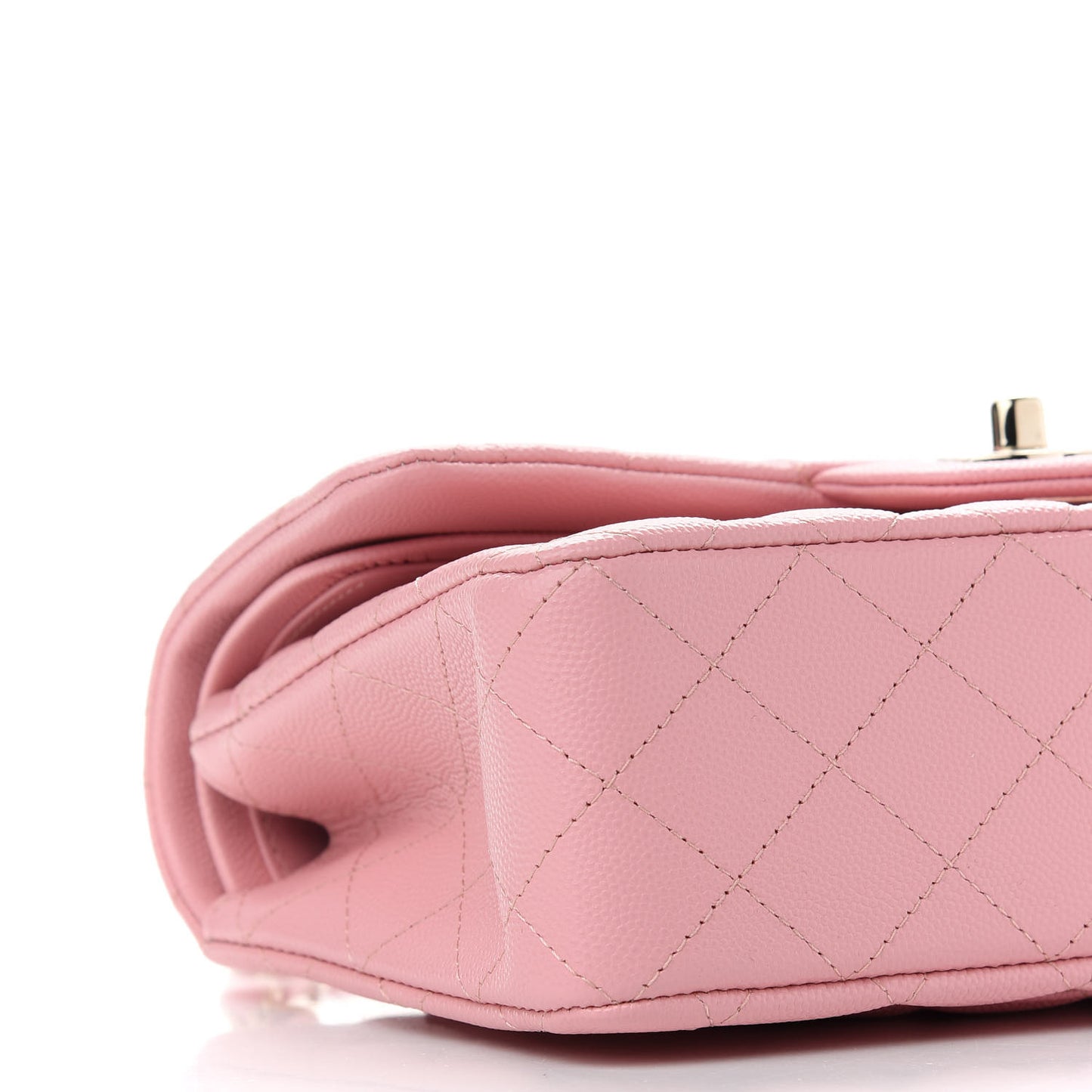 Caviar Quilted Small Double Flap Pink