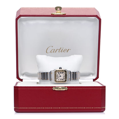 Cartier Stainless Steel 18K Yellow Gold 24mm Santos De Cartier Galbee Quartz Watch 5 of 5