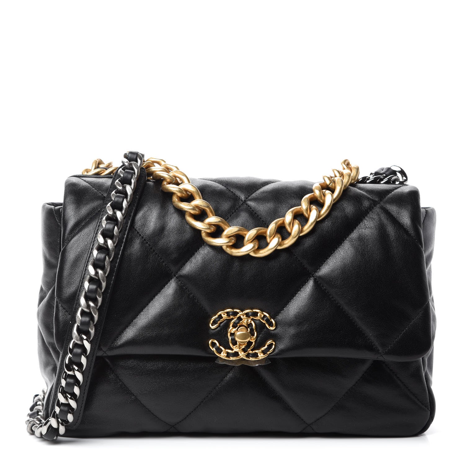 Chanel Lambskin Quilted Large Chanel 19 Flap Black 1 of 10