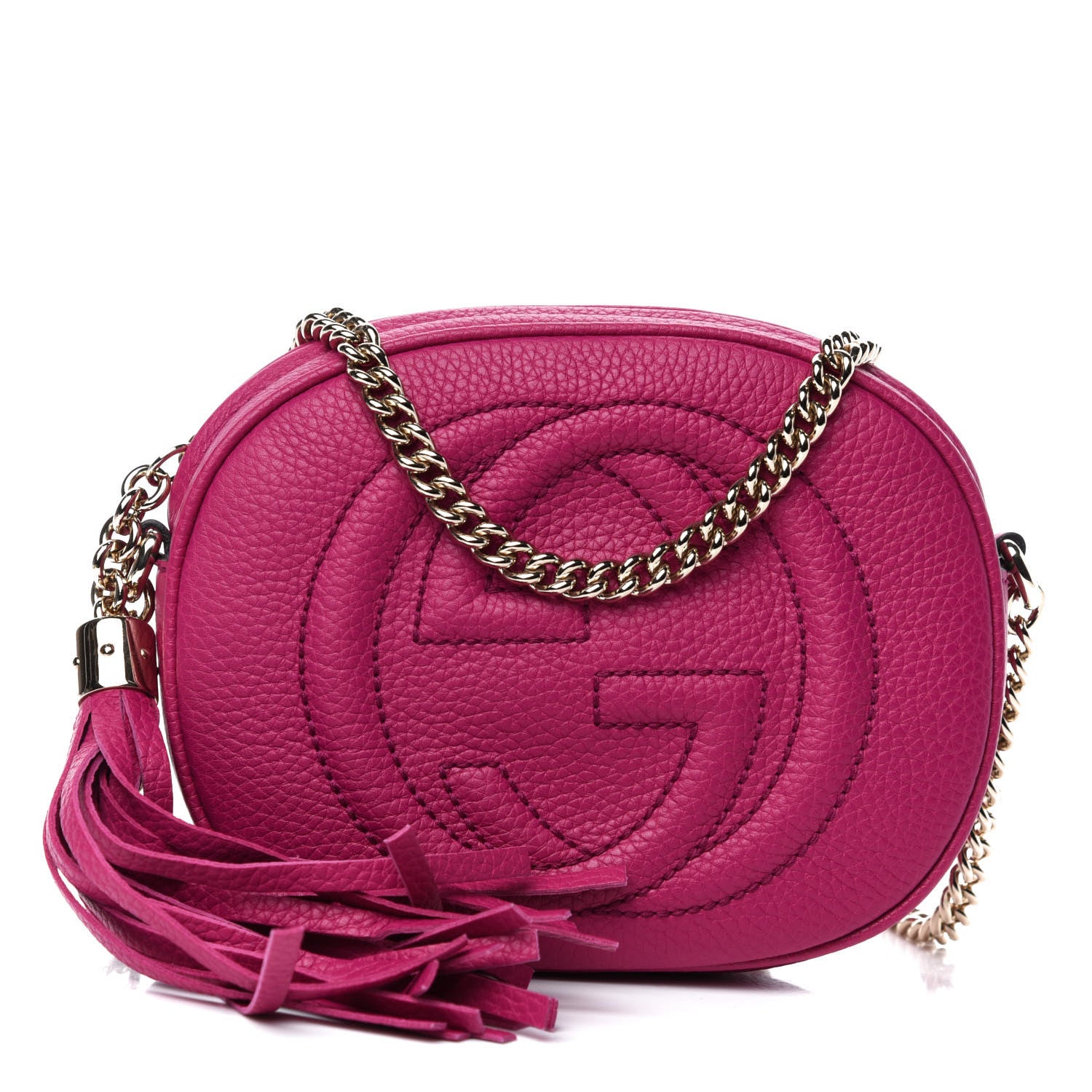 Gucci Cellarius Calfskin Mini Soho Chain Bag Bright Bouganville 1 of 11