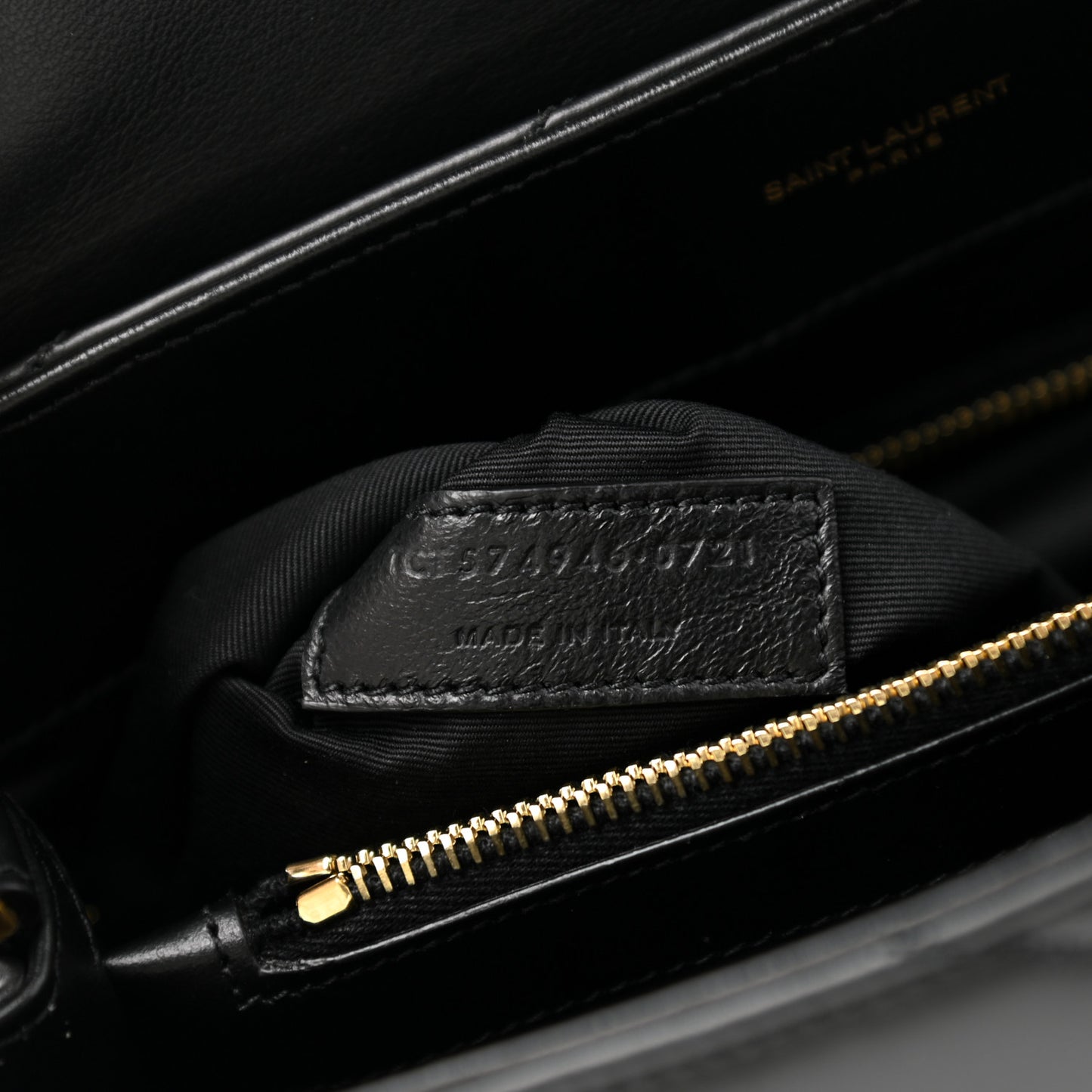 Calfskin Y Quilted Monogram Medium Loulou Chain Satchel Black
