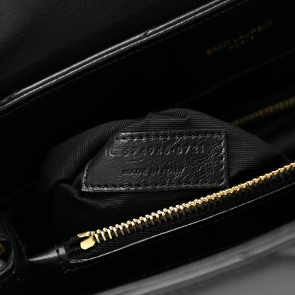 Saint Laurent Calfskin Y Quilted Monogram Medium Loulou Chain Satchel Black 6 of 9