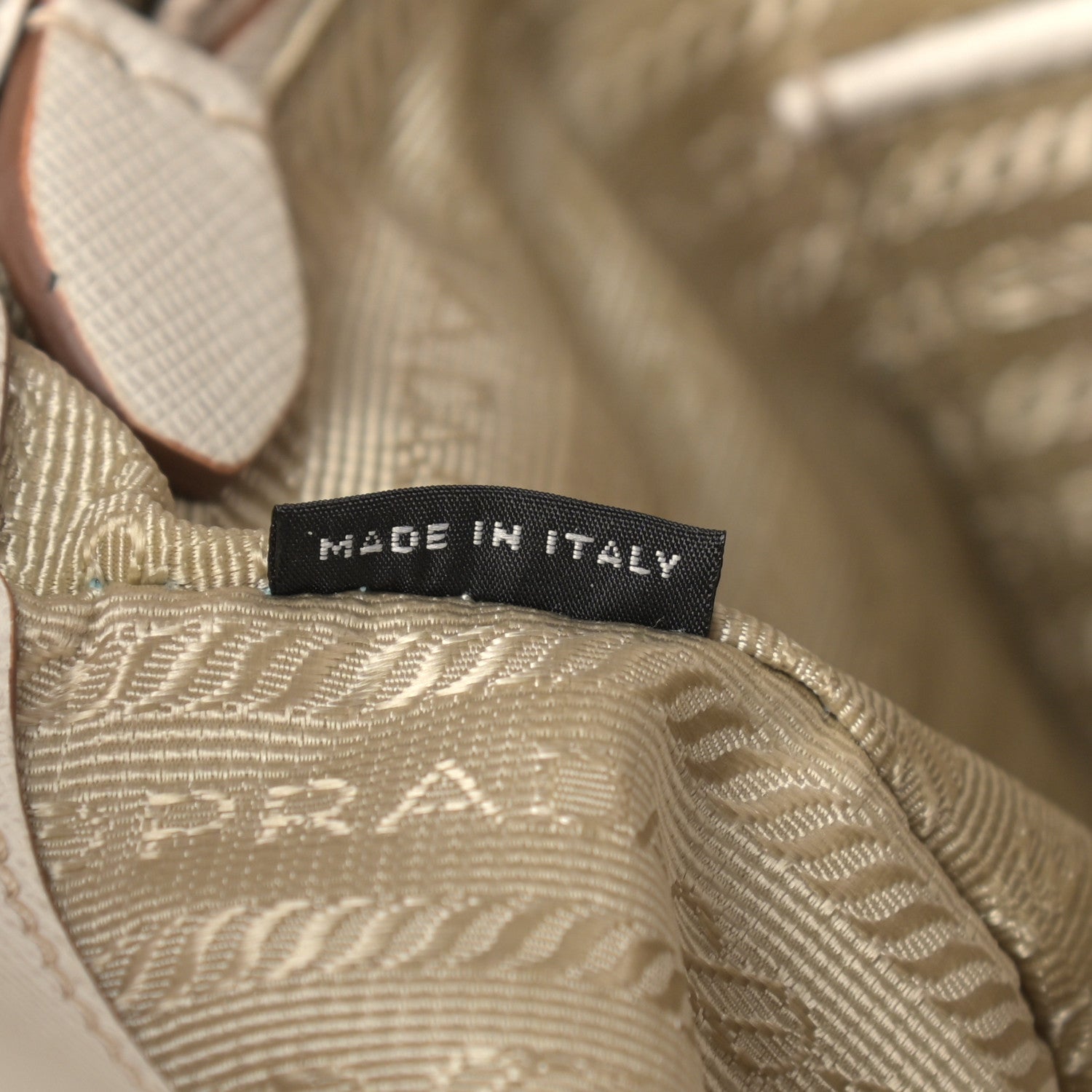 Prada Saffiano Lux Bi-Color Tote Talco Visone 7 of 15
