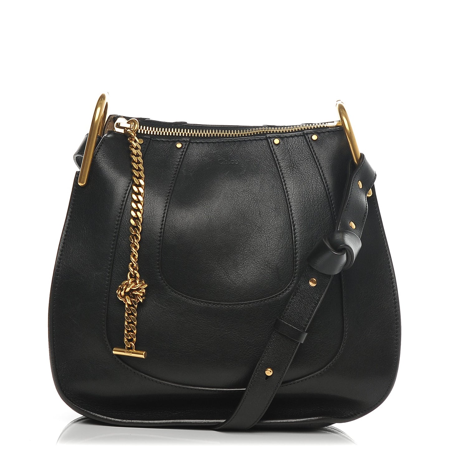 Calfskin Small Hayley Hobo Black