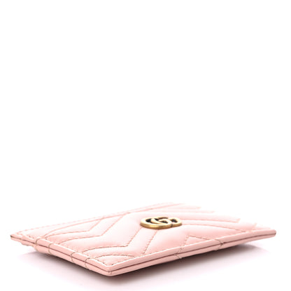 Gucci Calfskin Matelasse GG Marmont Card Holder Perfect Pink 4 of 6