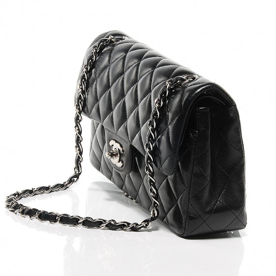 Lambskin Small Double Flap Black