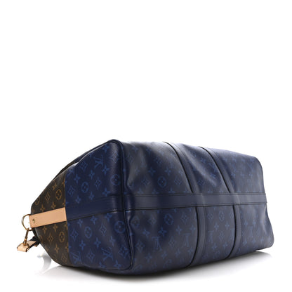 Louis Vuitton Monogram Split Keepall Bandouliere 50 Pacific Blue 3 of 9