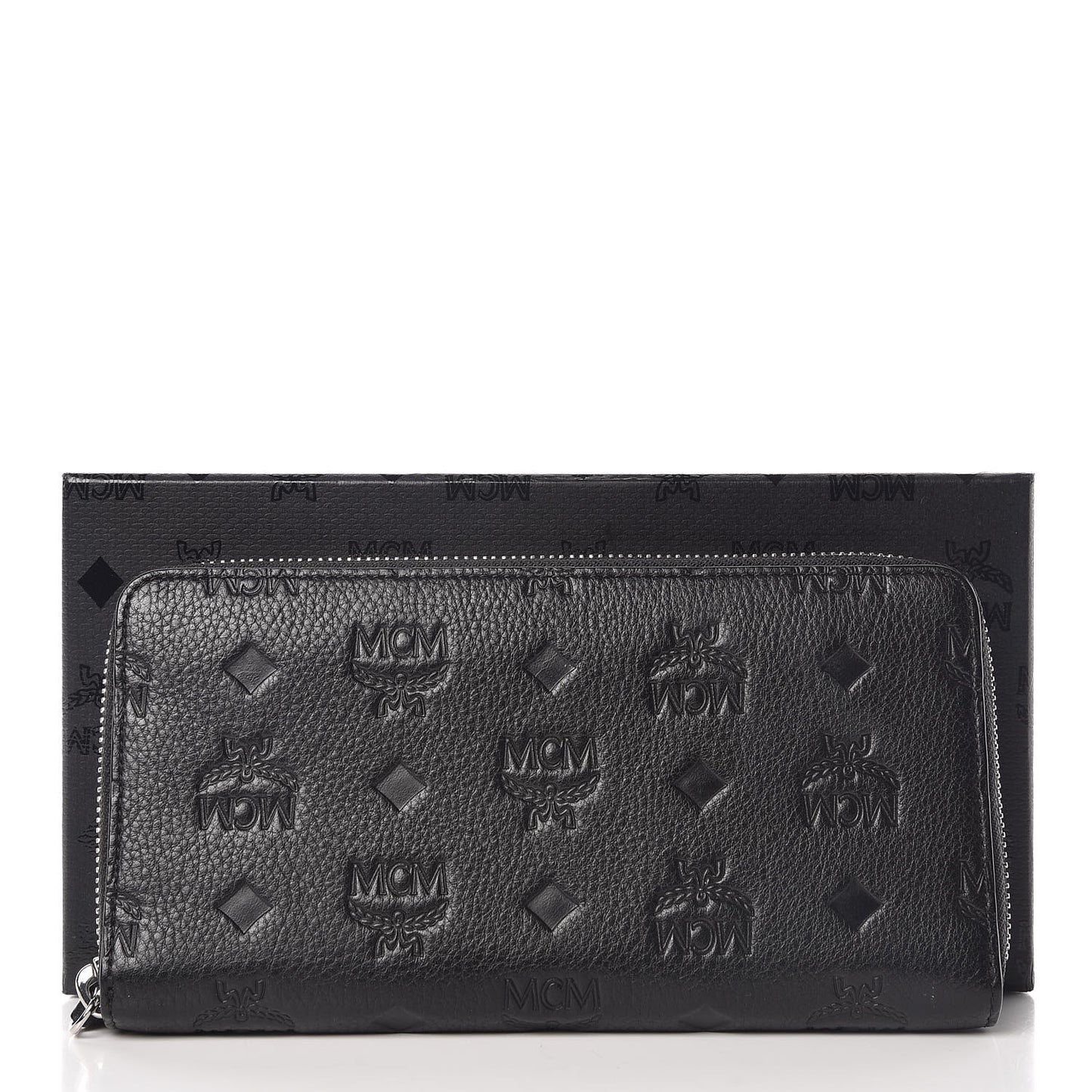 Calfskin Ottomar Monogram Klara Zip Wallet Black