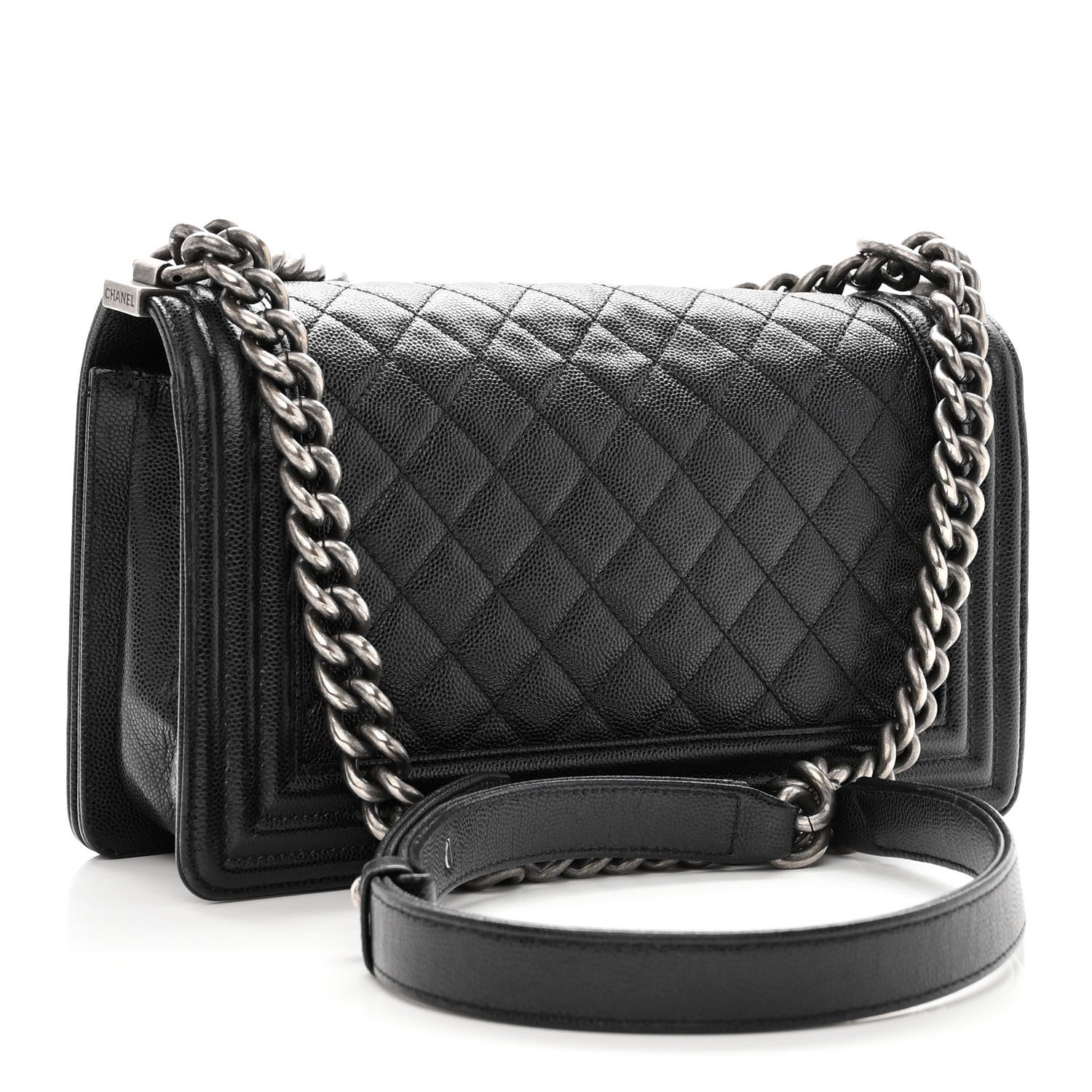 Chanel Caviar Quilted Medium Boy Flap Black 3 of 11