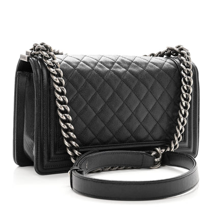 Chanel Caviar Quilted Medium Boy Flap Black 3 of 11