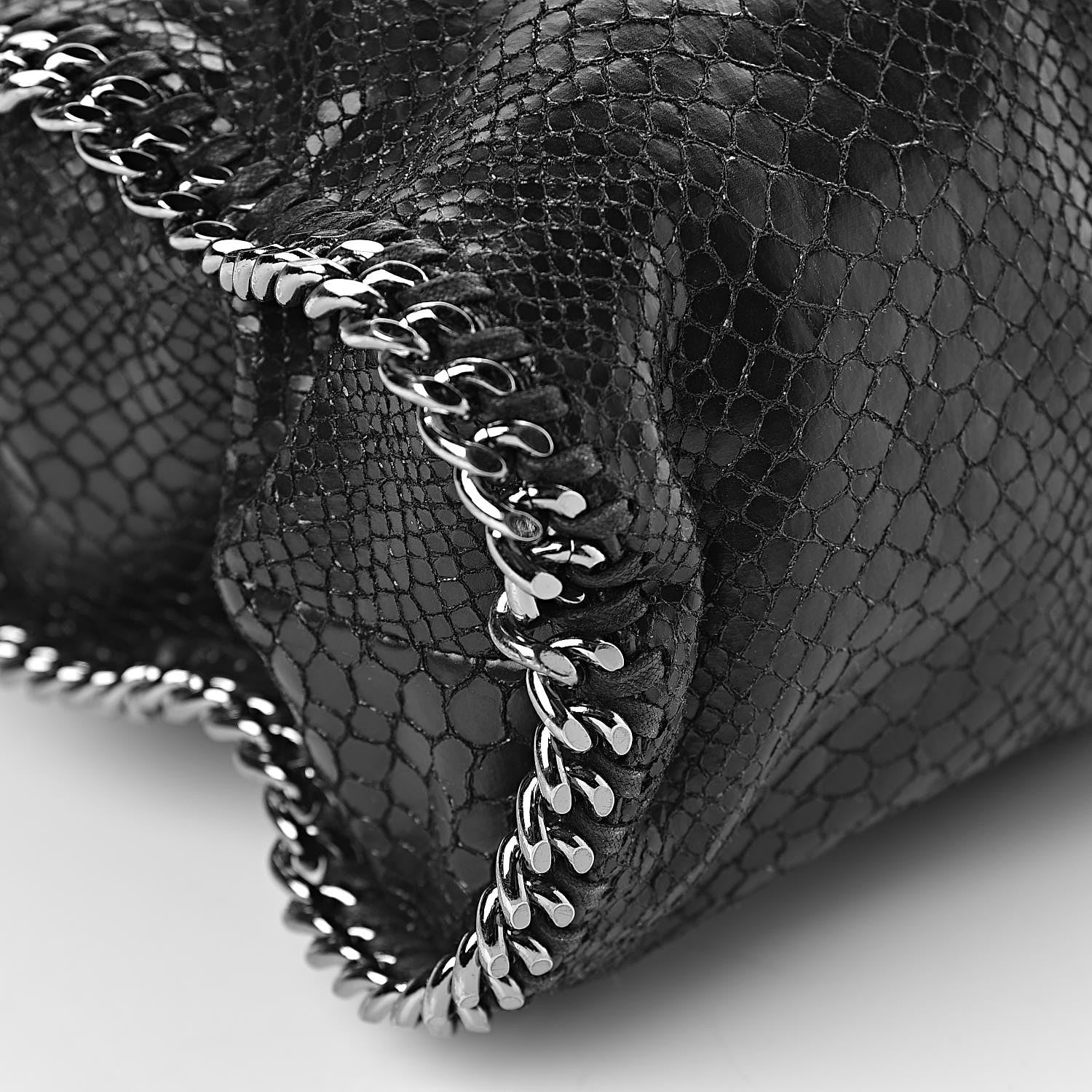 Stella McCartney Snakeskin Effect Big Falabella Tote Black 10 of 11