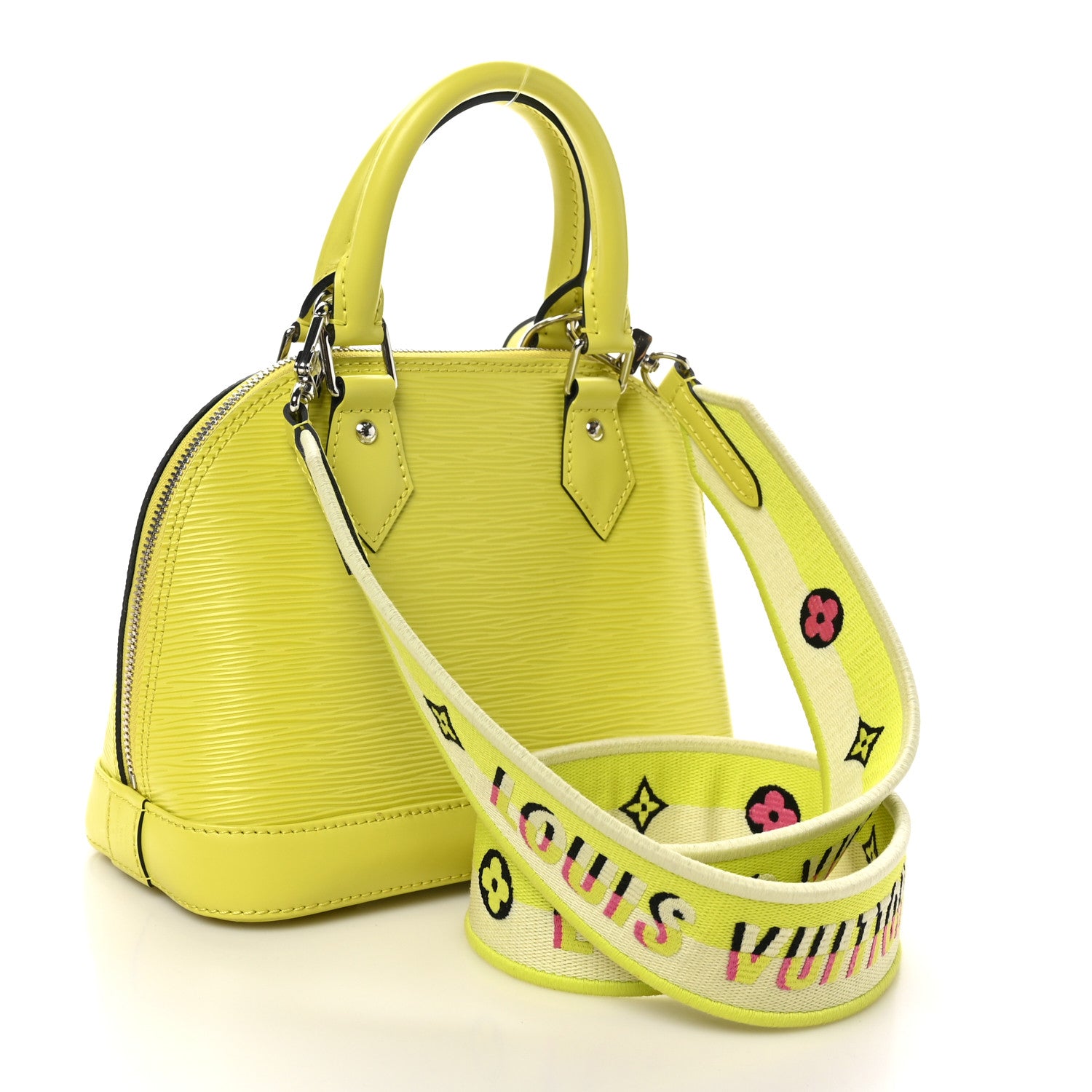 Louis Vuitton Epi Jacquard Alma BB Yellow Citron 3 of 9