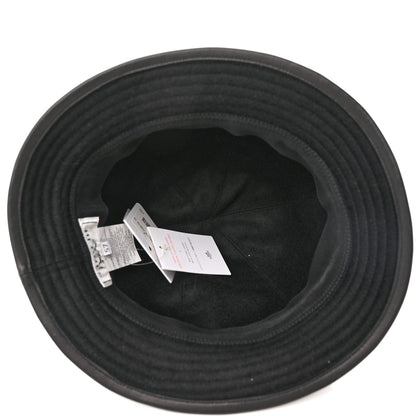 Hermes Wool Calfskin Hat 57 Black 7 of 11