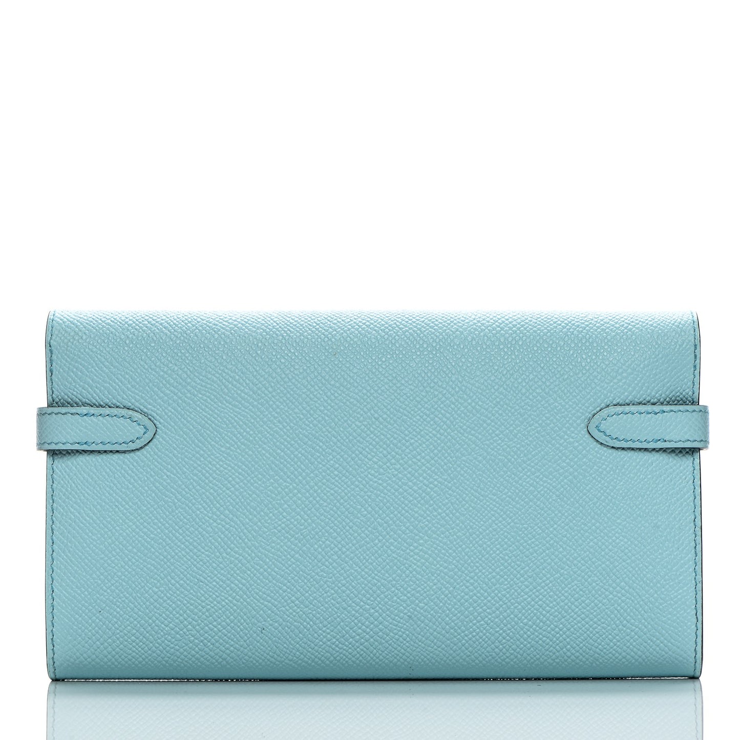 Epsom Kelly Longue Wallet Bleu Zephyr
