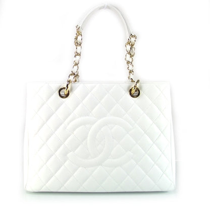 Chanel Caviar Grand Shopping Tote GST White 1 of 8