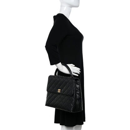 Chanel Caviar Quilted Jumbo Kelly Flap Black 2 of 16