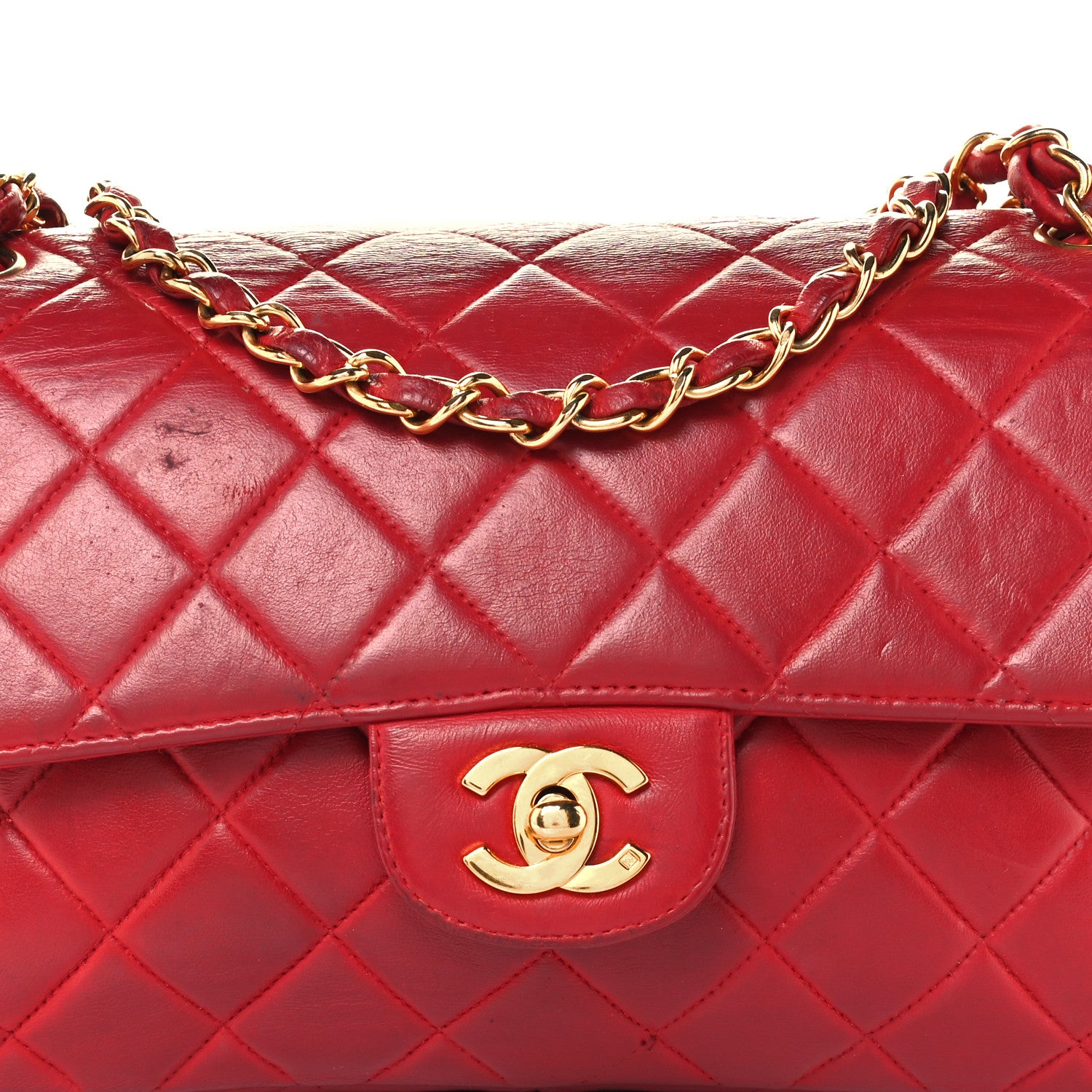 Chanel Lambskin Quilted Medium Double Sided Flap Red 10 of 12
