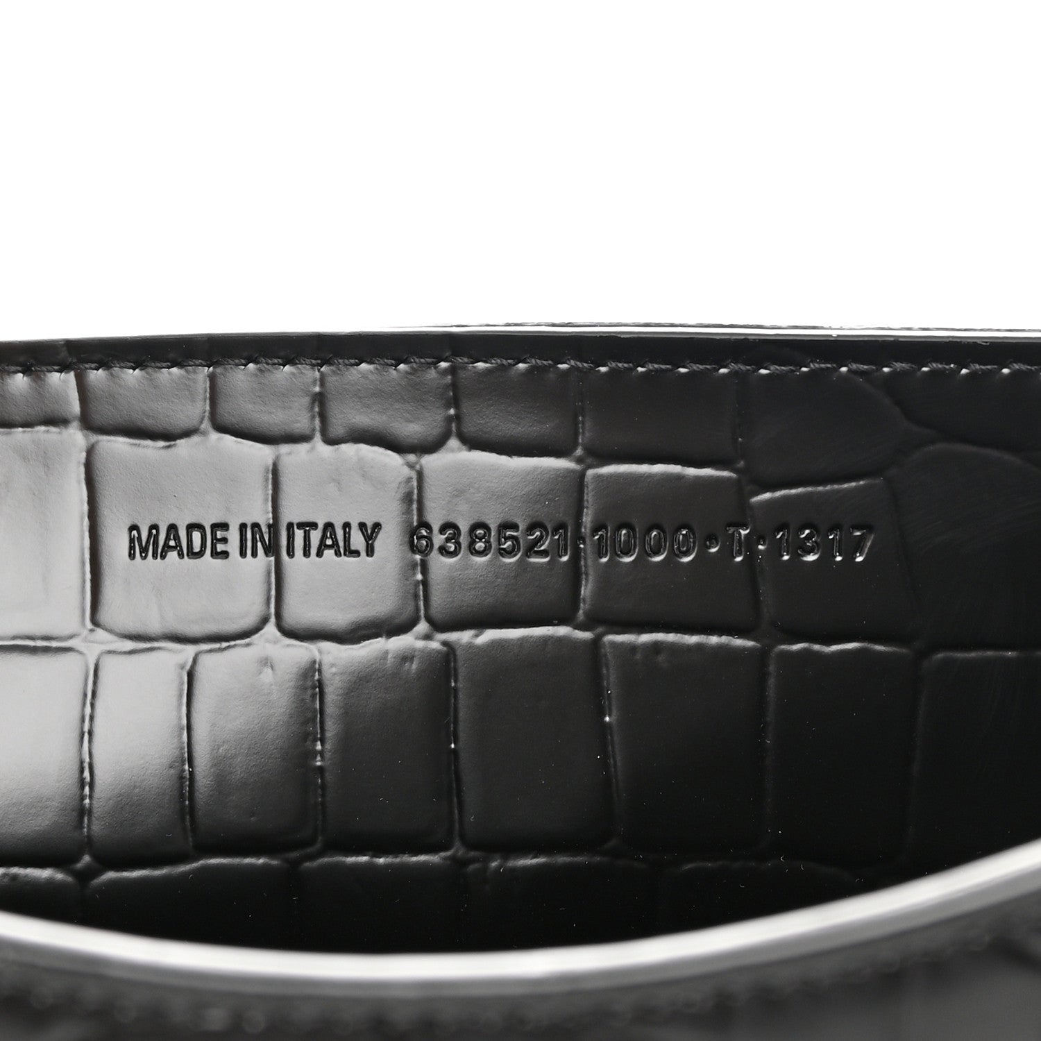 Balenciaga Semi Shiny Calfskin Crocodile Embossed Neo Classic Black Hardware S City Black 7 of 12