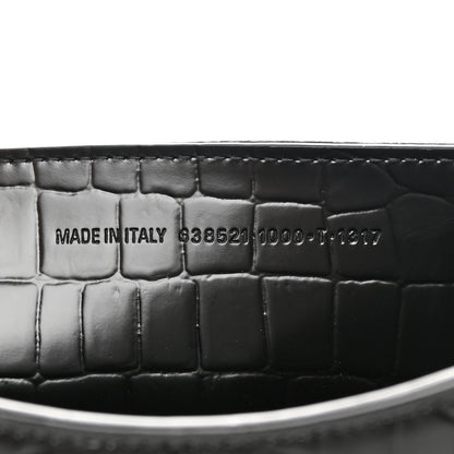 Balenciaga Semi Shiny Calfskin Crocodile Embossed Neo Classic Black Hardware S City Black 7 of 12
